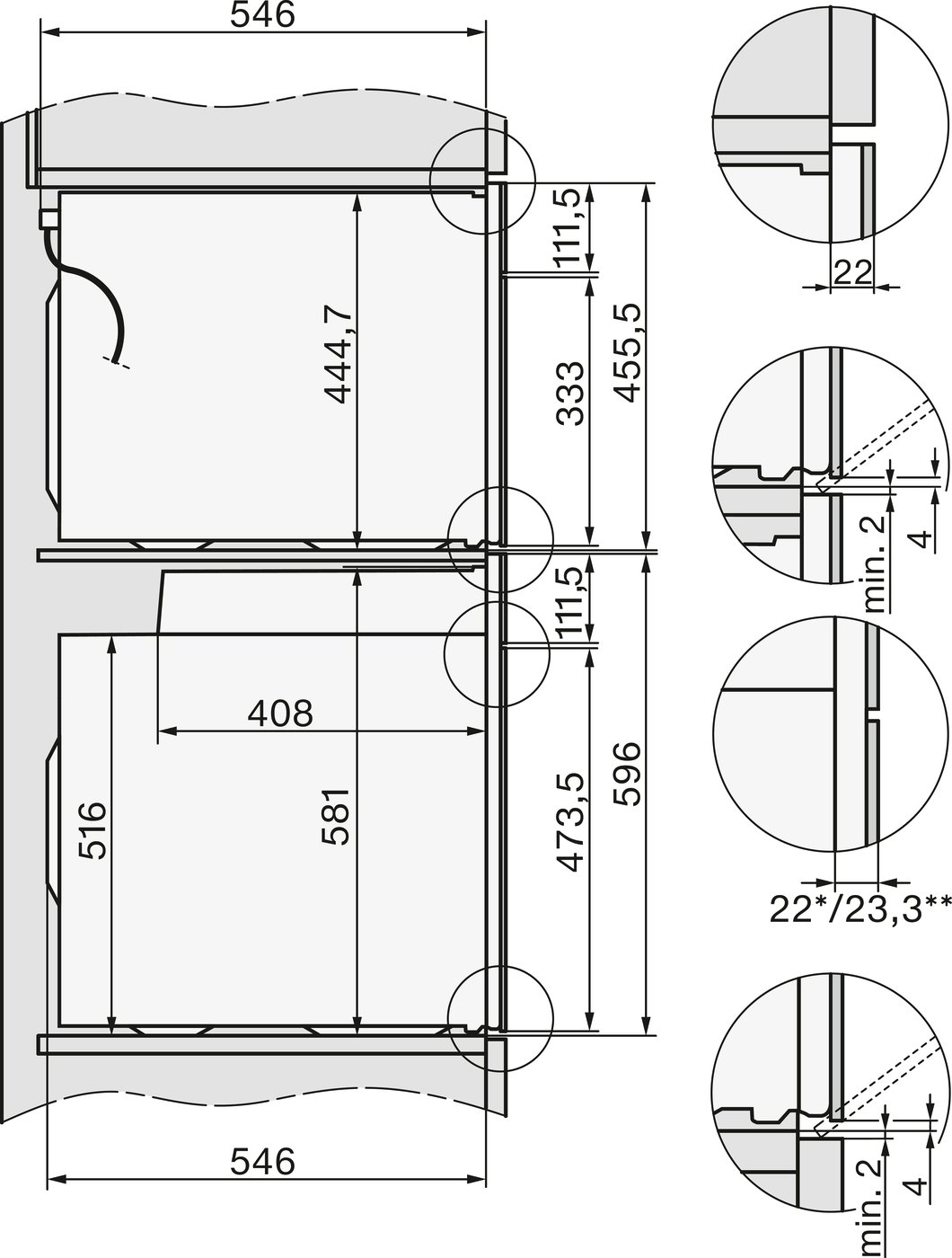 Духова шафа H 7260 BP чорний обсидіан