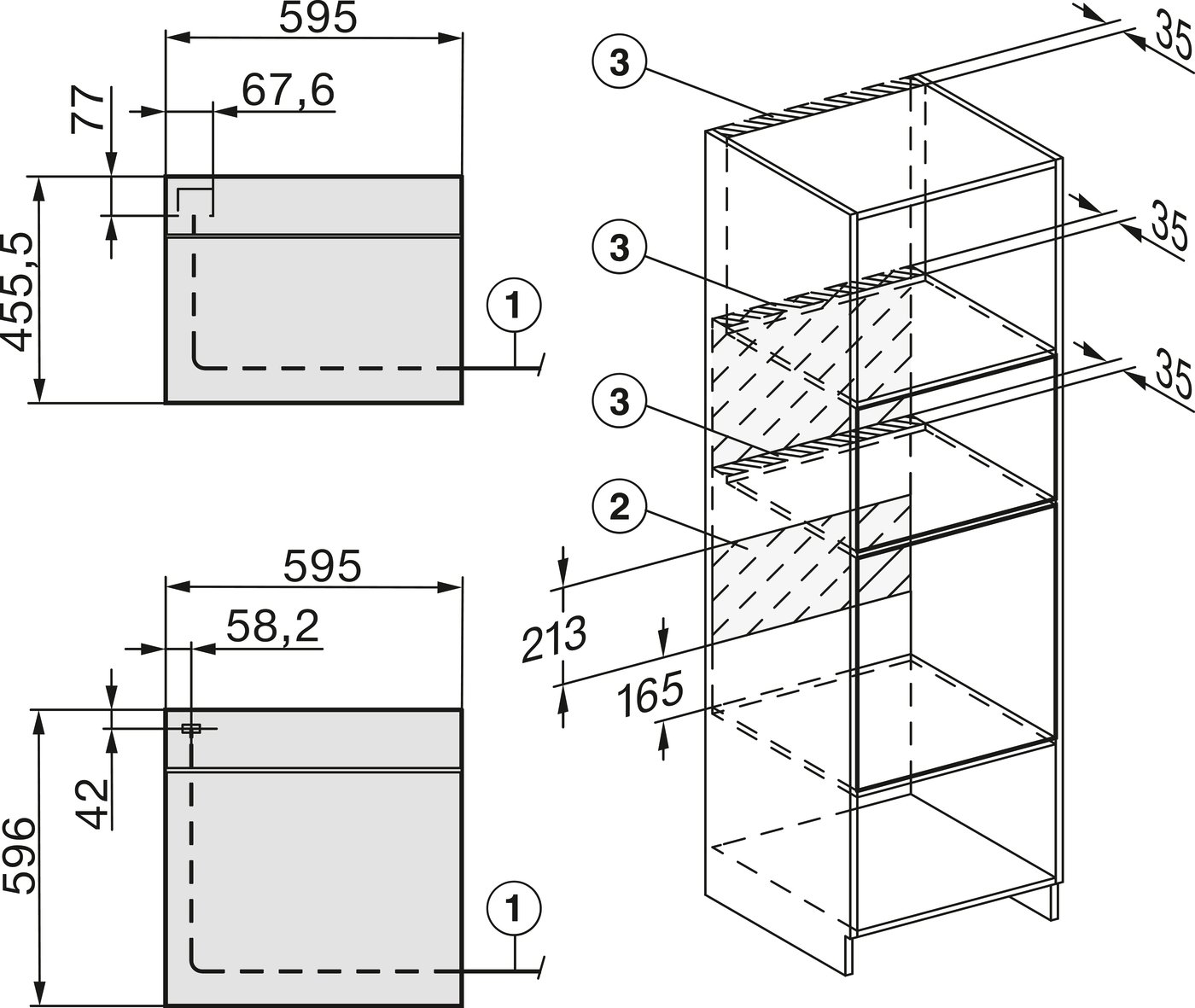 Духова шафа H 7260 BP чорний обсидіан