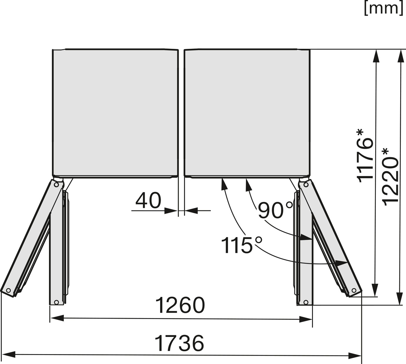 Холодильна камера KS 4887 DD нержавіюча сталь