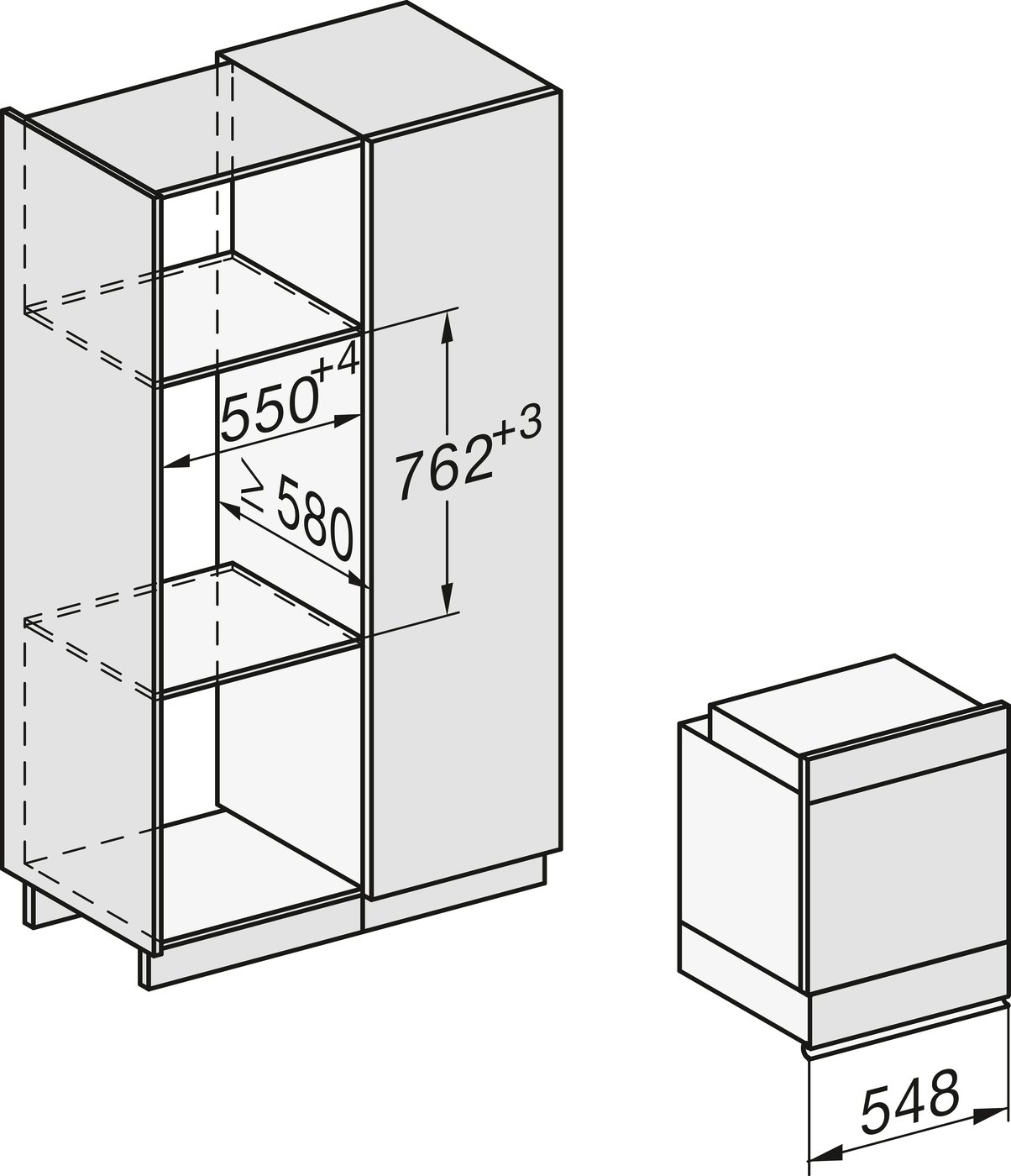Духова шафа H 2861-1BP чорний обсидіан 125 Edition