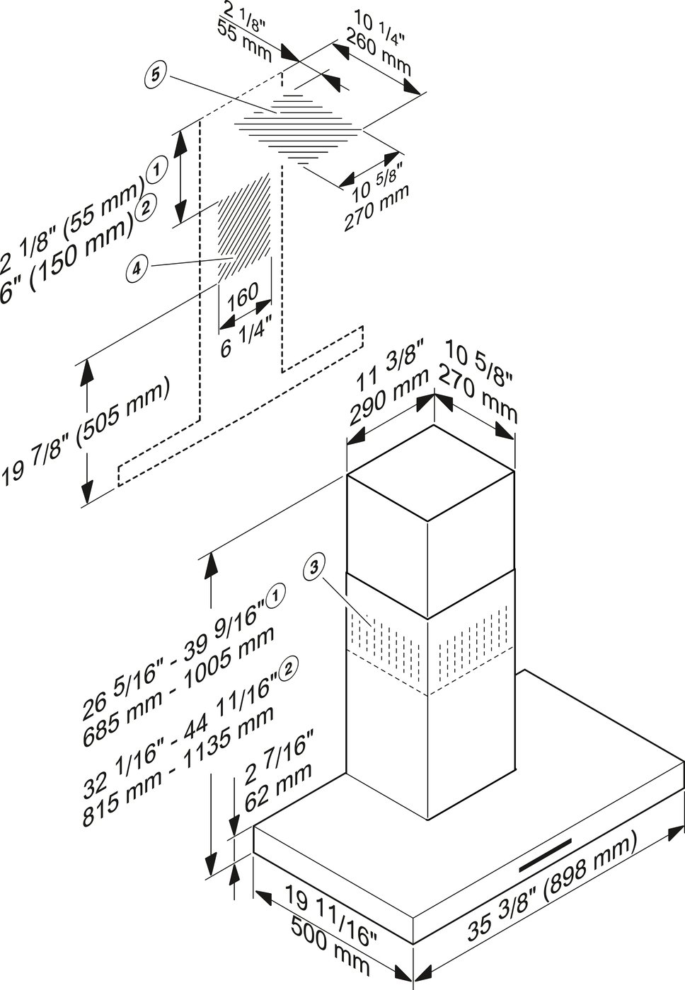 Витяжка PUR 98 W