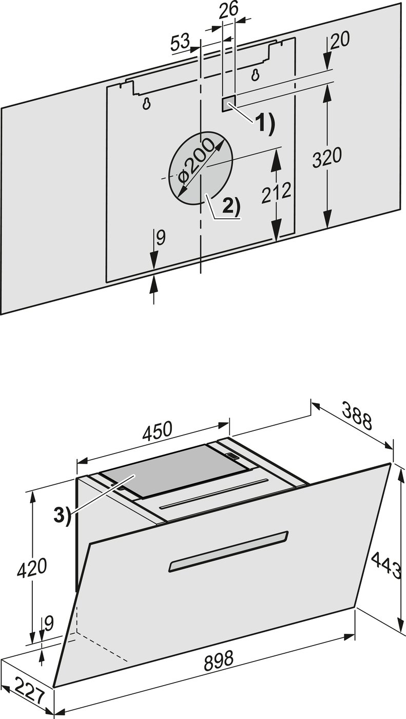 Витяжка DAH 1950 чорний обсидіан