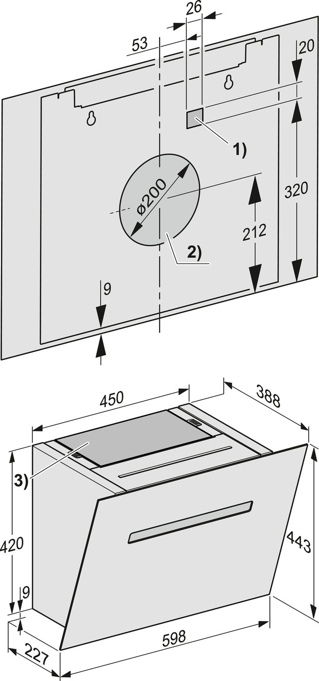 Витяжка DAH 1650 чорний обсидіан