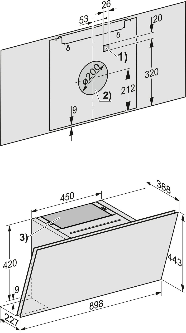 Витяжка DAH 2960 чорний обсидіан
